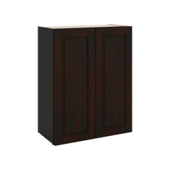 J&K Espresso K8 Double Door Wall Cabinet - 24" W x 30" H