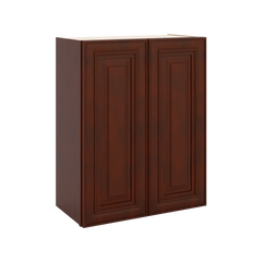 J&K Mahogany J5 Double Door Wall Cabinet - 24" W x 30" H