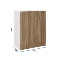 Modernform Cabinet Walnut 24" W X 30" H X 12" D Single Door Wall Cabinet