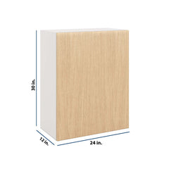 Modernform Cabinet Natural Oak 24" W X 30" H X 12" D Single Door Wall Cabinet