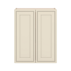 J&K Pearl Glazed H9 Double Door Wall Cabinet - 24" W x 30" H