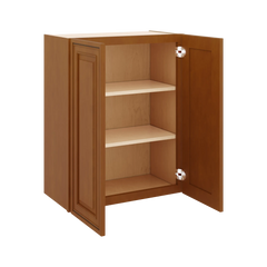 J&K Mocha Glazed K10 Double Door Wall Cabinet - 24" W x 30" H