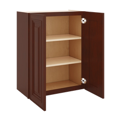J&K Mahogany J5 Double Door Wall Cabinet - 24" W x 30" H