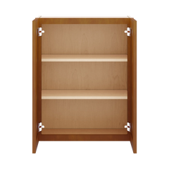 J&K Mocha Glazed K10 Double Door Wall Cabinet - 24" W x 30" H