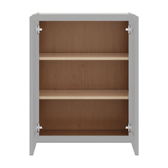 J&K Castle Grey S5 Double Door Wall Cabinet - 24" W x 30" H