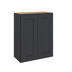 Modernform Cabinet Onyx Black Shaker 24" W X 30" H X 12" D Double Door Wall Cabinet