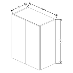 Fabuwood Ovela Catalina Ida 2 24" W X 30" H X 13" D Double Door Wall Cabinet