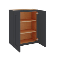 Modernform Cabinet Onyx Black Shaker 24" W X 30" H X 12" D Double Door Wall Cabinet