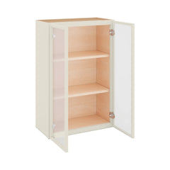 Modernform Cabinet Slim Dove White 24" W X 36" H X 12" D Double Glass Door Wall Cabinet