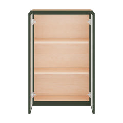 Modernform Cabinet Slim Sage Green 24" W X 36" H X 12" D Double Glass Door Wall Cabinet