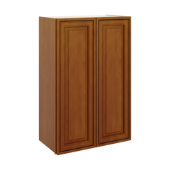 J&K Mocha Glazed K10 Double Door Wall Cabinet - 24" W x 36" H