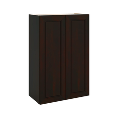 J&K Espresso K8 Double Door Wall Cabinet - 24" W x 36" H