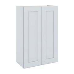 J&K White Shaker S8 Double Door Wall Cabinet - 24" W x 36" H