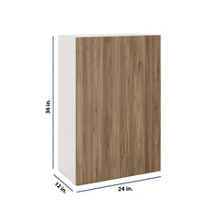 Modernform Cabinet Walnut 24" W X 36" H X 12" D Single Door Wall Cabinet