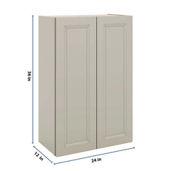 J&K Pebble B6 Double Door Wall Cabinet - 24" W x 36" H