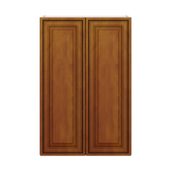 J&K Mocha Glazed K10 Double Door Wall Cabinet - 24" W x 36" H