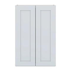 J&K White Shaker S8 Double Door Wall Cabinet - 24" W x 36" H