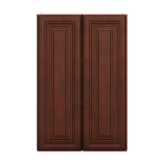 J&K Mahogany J5 Double Door Wall Cabinet - 24" W x 36" H