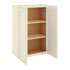 J&K Pearl Glazed H9 Double Door Wall Cabinet - 24" W x 36" H
