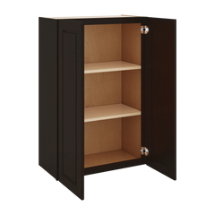 J&K Espresso K8 Double Door Wall Cabinet - 24" W x 36" H