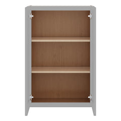 J&K Castle Grey S5 Double Door Wall Cabinet - 24" W x 36" H