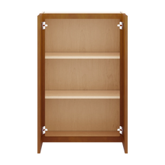 J&K Mocha Glazed K10 Double Door Wall Cabinet - 24" W x 36" H