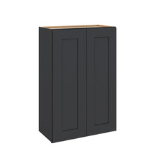 Modernform Cabinet Onyx Black Shaker 24" W X 36" H X 12" D Double Door Wall Cabinet
