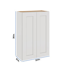 Modernform Cabinet White Shaker 24" W X 36" H X 12" D Double Door Wall Cabinet
