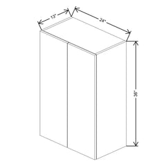Fabuwood Ovela Catalina Ice Cream 1 24" W X 36" H X 13" D Double Door Wall Cabinet