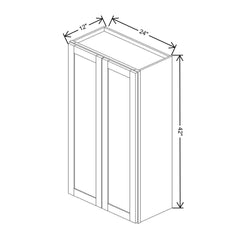 Wolf Classic Dartmouth Pewter Paint 24"W X 42"H Wall Cabinet