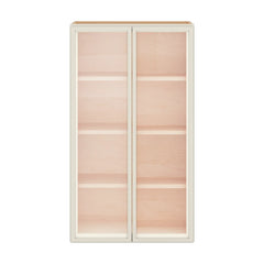 Modernform Cabinet Slim Dove White 24" W X 42" H X 12" D Double Glass Door Wall Cabinet
