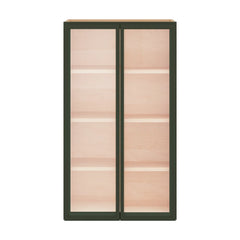 Modernform Cabinet Slim Sage Green 24" W X 42" H X 12" D Double Glass Door Wall Cabinet