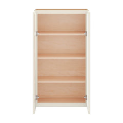 Modernform Cabinet Slim Dove White 24" W X 42" H X 12" D Double Glass Door Wall Cabinet