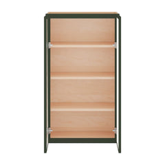 Modernform Cabinet Slim Sage Green 24" W X 42" H X 12" D Double Glass Door Wall Cabinet