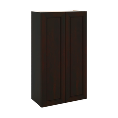 J&K Espresso K8 Double Door Wall Cabinet - 24" W x 42" H