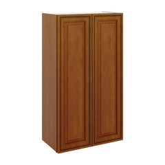 J&K Mocha Glazed K10 Double Door Wall Cabinet - 24" W x 42" H