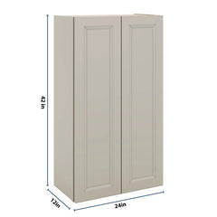 J&K Pebble B6 Double Door Wall Cabinet - 24" W x 42" H