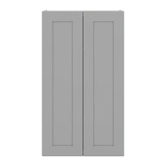 J&K Castle Grey S5 Double Door Wall Cabinet - 24" W x 42" H
