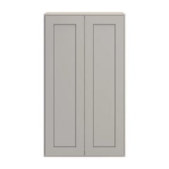 CNC Luxor 5-Piece Misty Grey 24" W X 42" H Double Door Wall Cabinet