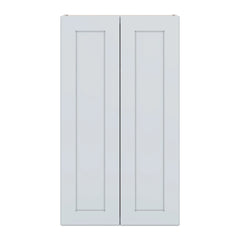 J&K White Shaker S8 Double Door Wall Cabinet - 24" W x 42" H