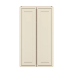 J&K Pearl Glazed H9 Double Door Wall Cabinet - 24" W x 42" H