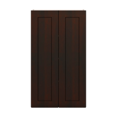 J&K Java Coffee S1 Double Door Wall Cabinet - 24" W x 42" H