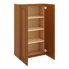 J&K Mocha Glazed K10 Double Door Wall Cabinet - 24" W x 42" H