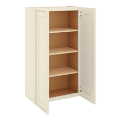 J&K Pearl Glazed H9 Double Door Wall Cabinet - 24" W x 42" H