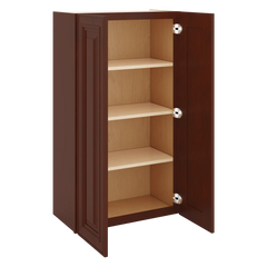 J&K Mahogany J5 Double Door Wall Cabinet - 24" W x 42" H