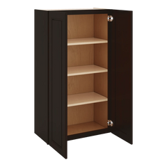 J&K Espresso K8 Double Door Wall Cabinet - 24" W x 42" H