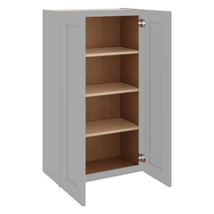 J&K Castle Grey S5 Double Door Wall Cabinet - 24" W x 42" H