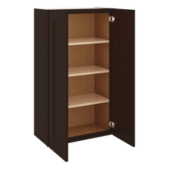 J&K Java Coffee S1 Double Door Wall Cabinet - 24" W x 42" H