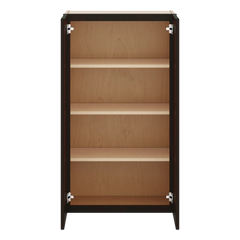 J&K Espresso K8 Double Door Wall Cabinet - 24" W x 42" H
