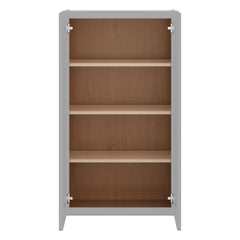 J&K Castle Grey S5 Double Door Wall Cabinet - 24" W x 42" H